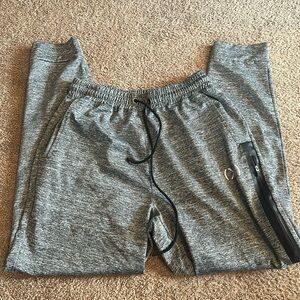 Gray heather mens drawstring sweatpants